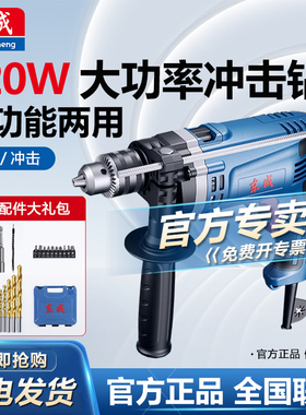 东成冲击手电钻家用大功率多功能插电螺丝刀手枪转手钻Z1J-FF-16