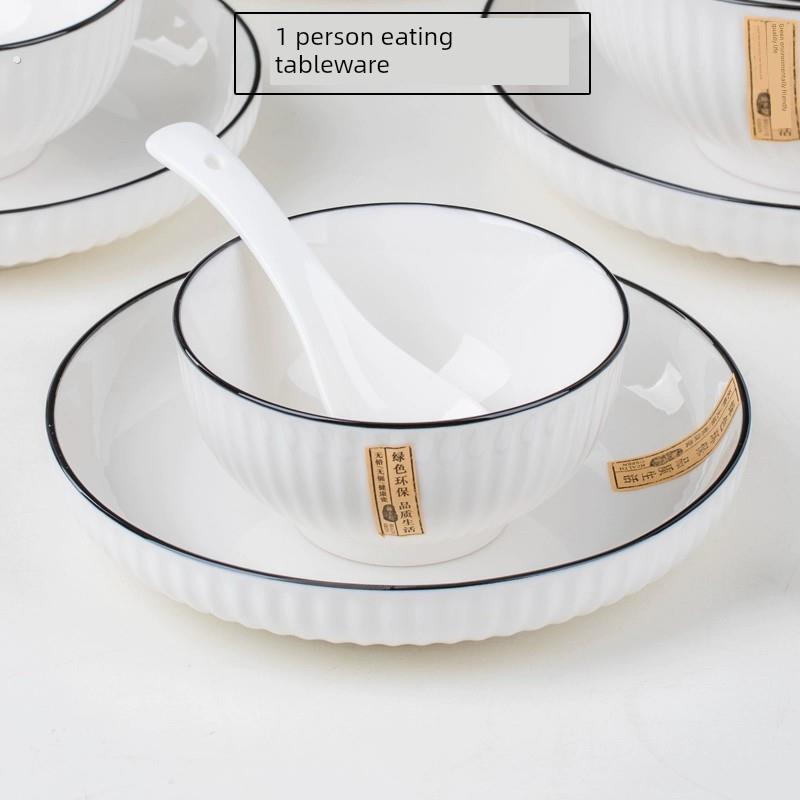 采购产品一个人的精致的碗，精致的碗和盘子，网红餐具，一个人的