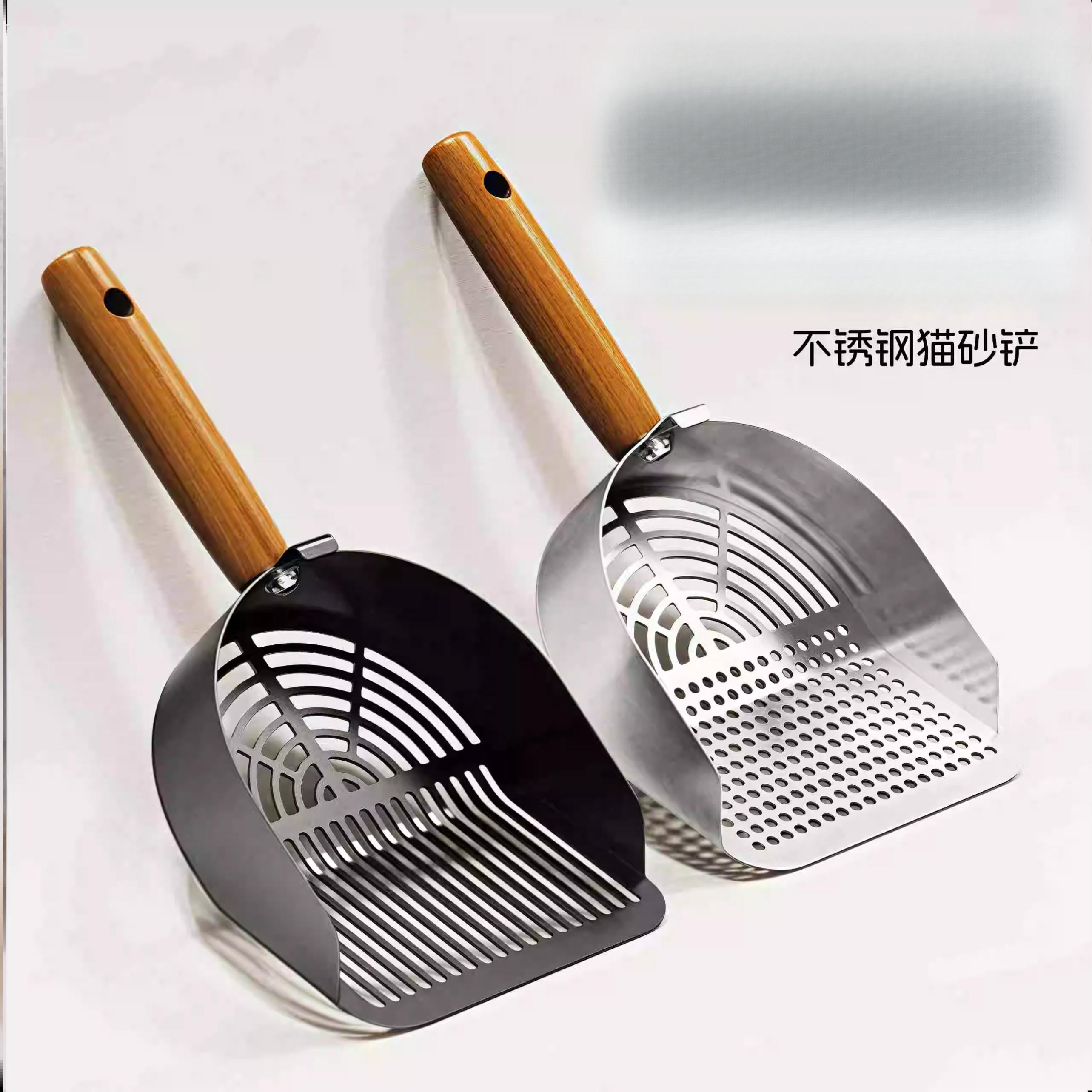 不锈钢猫砂铲二合一大号加厚铲屎神器宠物矿砂木薯豆腐砂猫屎铲子