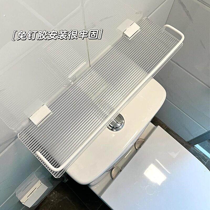免打孔压克力墙上收纳层架置物架化妆室浴室厕所洗漱台牙刷杯子架