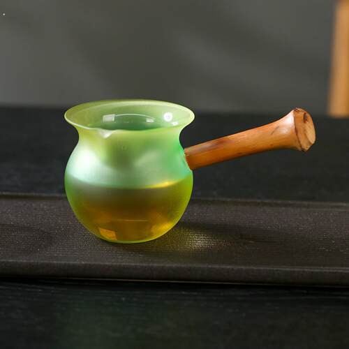 筇竹公道杯渐变公杯耐热高硼硅玻璃分茶器家用高颜值茶海茶具配件