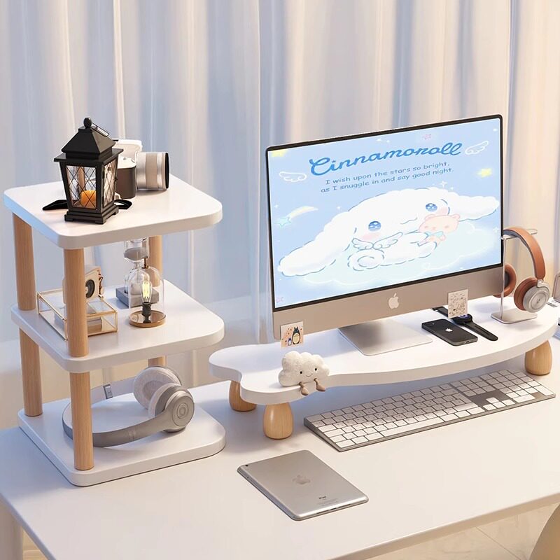 台式电脑增高架桌面置物架显示器屏幕支架底座办公室笔记本收纳架