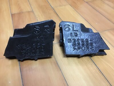 14-18款卡罗拉雷凌前档下挡水泡沫胶垫机盖叶子板缓冲泡沫胶 原厂