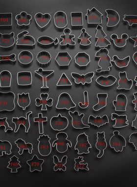 手工皮具DIY卡通立体圣诞饼干动物模具裁皮革 激光刀模可定制