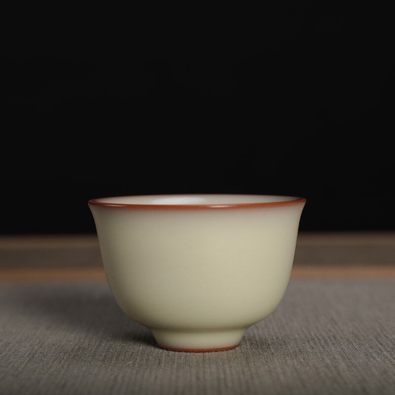 龙泉哥窑青瓷叶金炼猪油冻手工茶杯陶瓷功夫茶具主人杯铃铛杯收藏