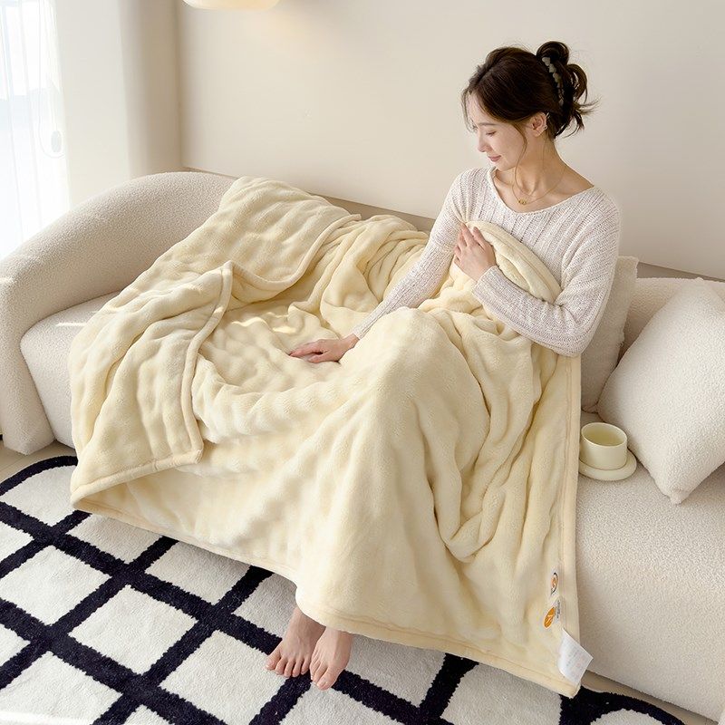 毯子午睡办公室小毯子兔兔绒儿童盖毯家用四季单双人午休毯睡毛毯,床上用品,休闲毯/毛毯/绒毯,淘宝优惠券,粉丝福利购,淘宝优惠卷