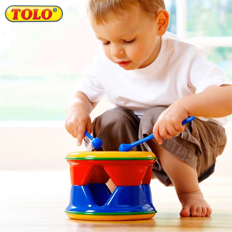 Tolo宝宝小鼓玩具儿童奥尔夫打击乐器婴儿拍拍鼓敲击9-12月1-3岁