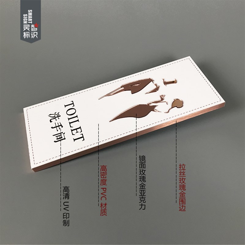 卫生间门牌男女洗手间指示牌厕所指向牌标志牌