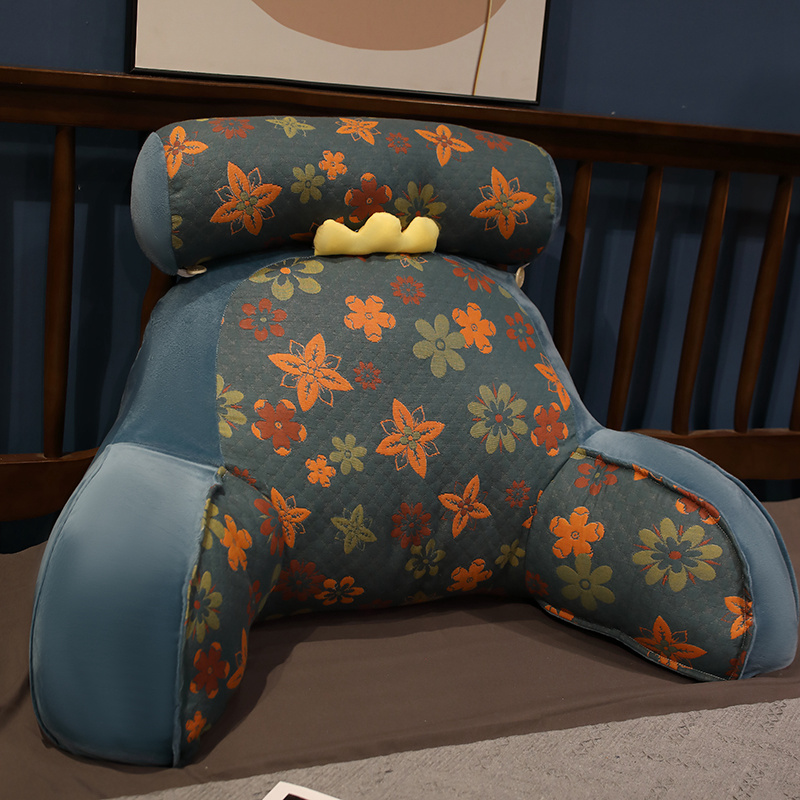 三层纱牀头靠垫软包护颈护腰靠枕大靠背沙发抱枕牀上宿舍看书枕头