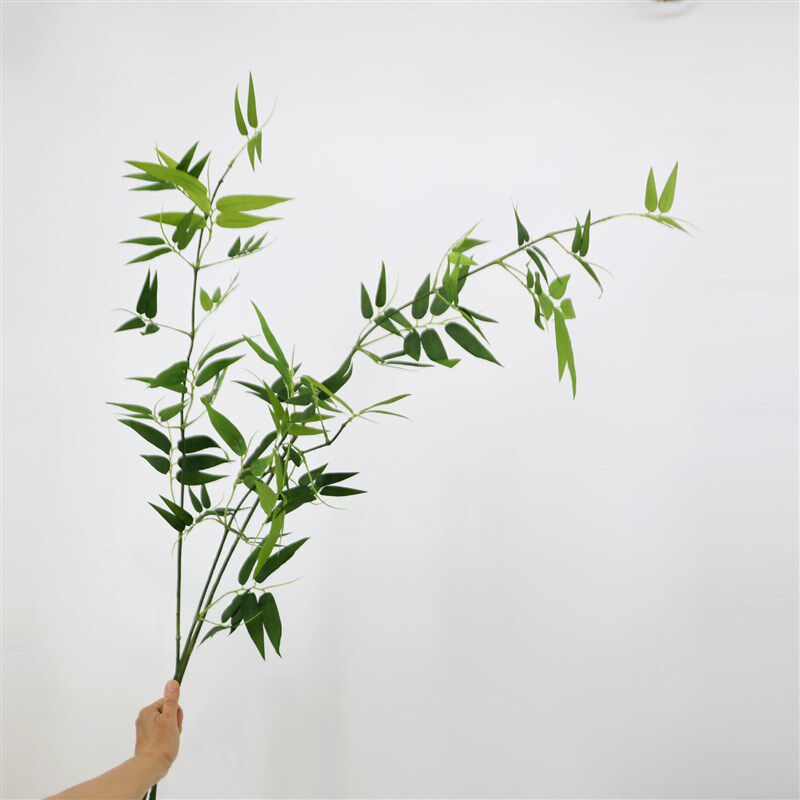 采购产品模拟竹子竹叶,假花,薄竹毛索竹枝,绿色植物,插花,花卉配
