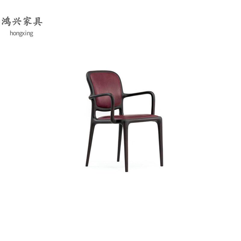 传世黑胡桃实木咖啡厅餐椅靠背带扶手椅子休闲时尚书房书椅电脑
