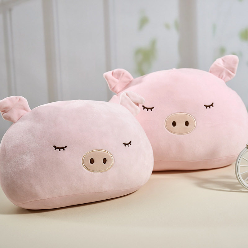 家居靠垫软萌小猪抱枕四面弹羽绒棉午睡枕超软汽车腰靠垫,居家布艺,抱枕被,淘宝优惠券,粉丝福利购,淘宝优惠卷