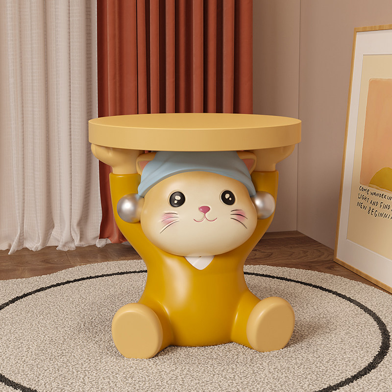 创意可爱珍珠猫凳子客厅沙发旁落地装饰品摆件家用儿童入户换鞋凳,家居饰品,落地摆件,淘宝优惠券,粉丝福利购,淘宝优惠卷