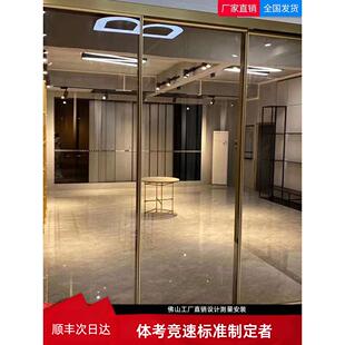 极窄地轨吊轨移门阳台折叠门三联动完美系统厨房书房隔断玻璃推拉