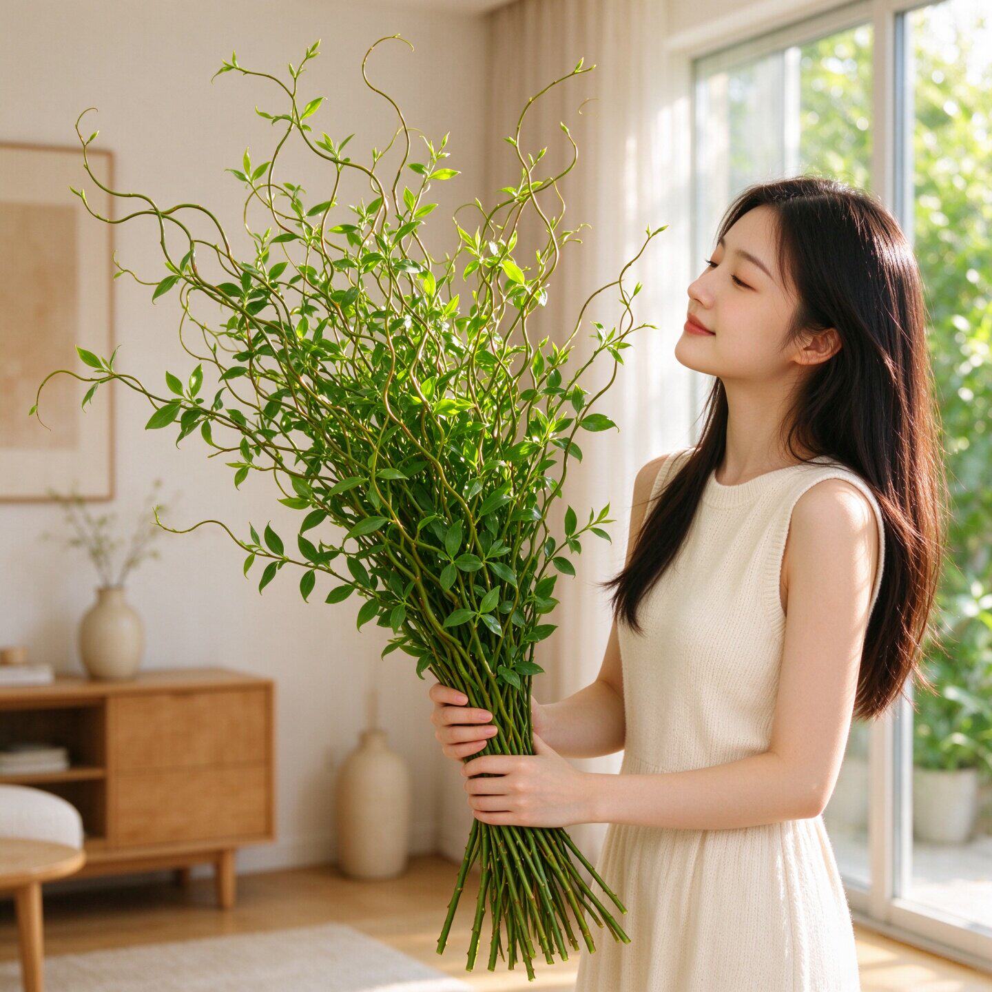 现切龙柳鲜枝水培植物室内客厅插花干枝四季好养易活居家装饰绿植