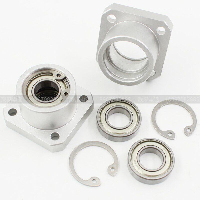 双轴承座方形法兰轴承座组件轴承固定座铝合金带座轴承BASB BGSB