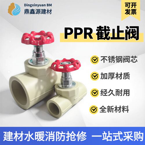 PPR热熔截止阀开关4分6分2寸