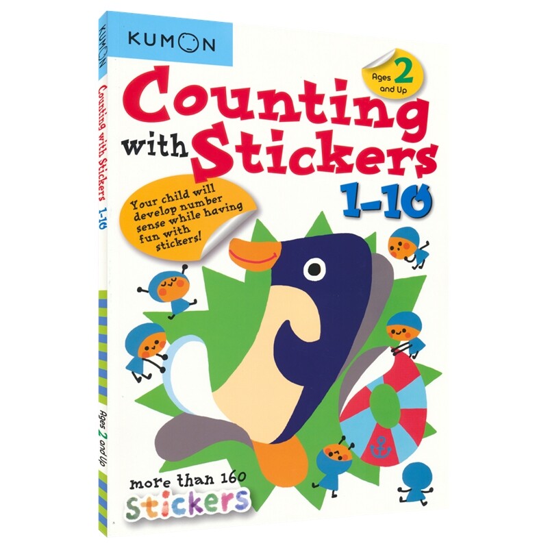 Kumon Counting With Stickers 1-10公文式教育  数字贴纸英语活动书 数字1-10 全彩插图 数学启蒙 多种玩法 英文原版进口儿童图书