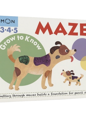 Kumon Grow to Know Mazes Ages 3 4 5 公文式教育 迷宫 儿童英语启蒙练习册 英文原版进口教辅