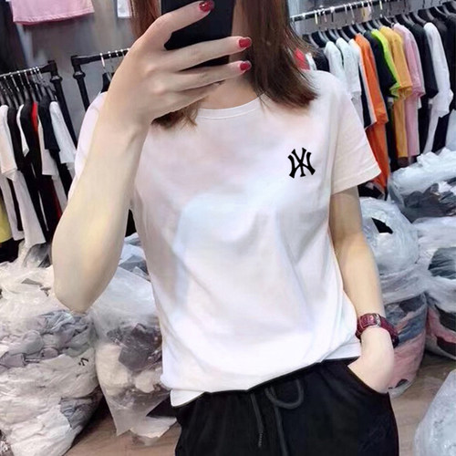 纯棉正肩短袖t恤女2025夏季新款