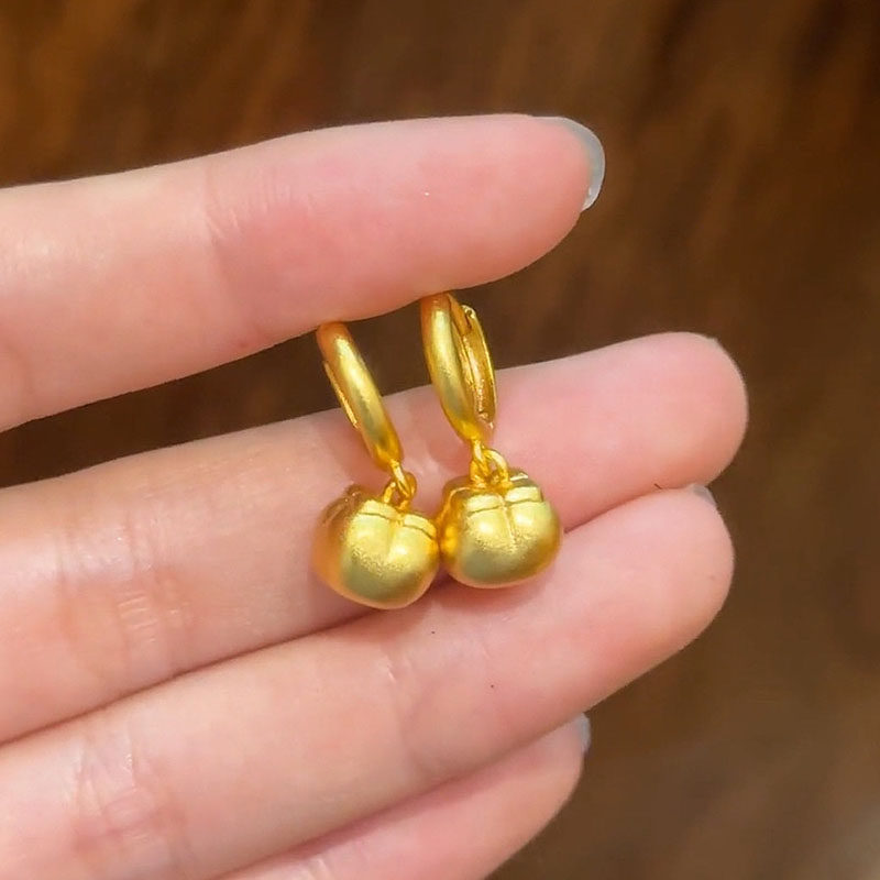 古法黄金色好柿发生耳环