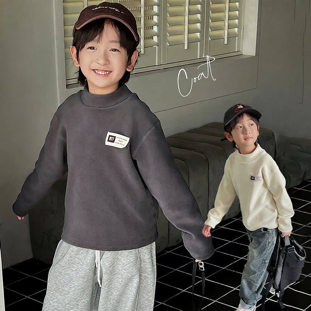 儿童卫衣加绒冬季新款男童保暖外穿宝宝打底衫童装中小童上衣