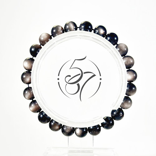 【要银石】天然银曜石手串