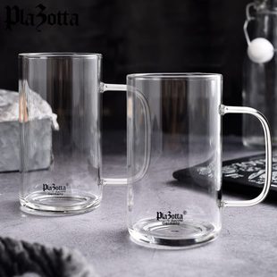 德国plazotta牛奶杯早餐杯家用儿童微波炉可加热玻璃杯高硼硅