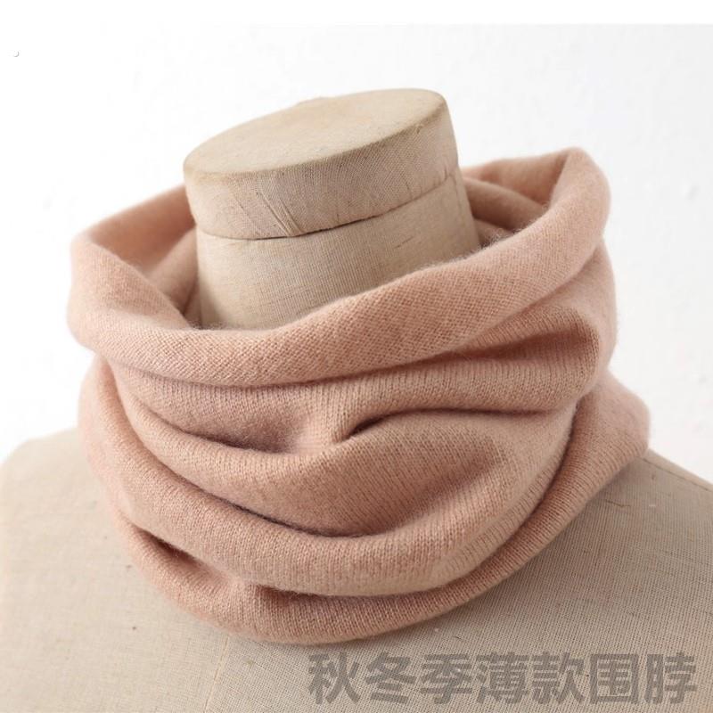 脖套女春秋薄款防寒护颈套围脖男冬季保暖假领子套头围巾羊绒百搭