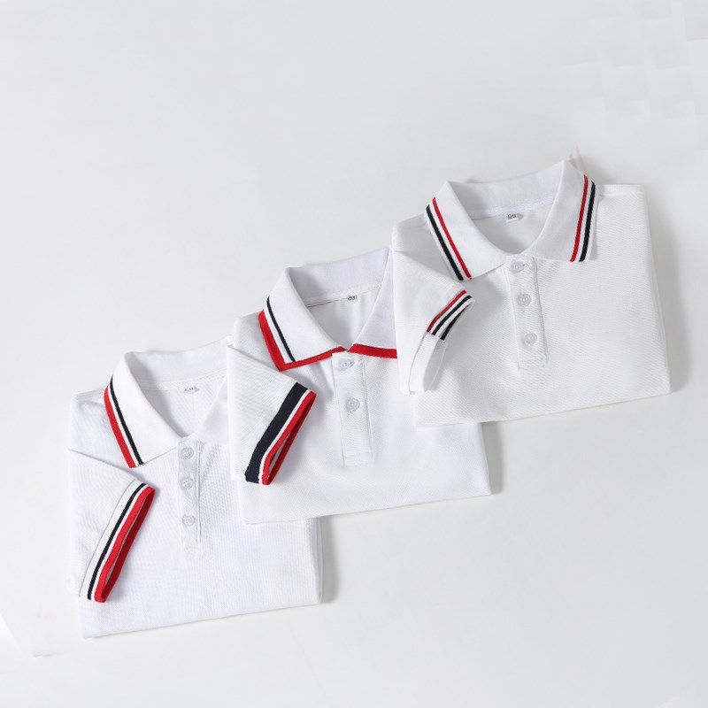儿童短袖POLO衫中大童英伦学院风夏季校服男童上衣班服女童T恤