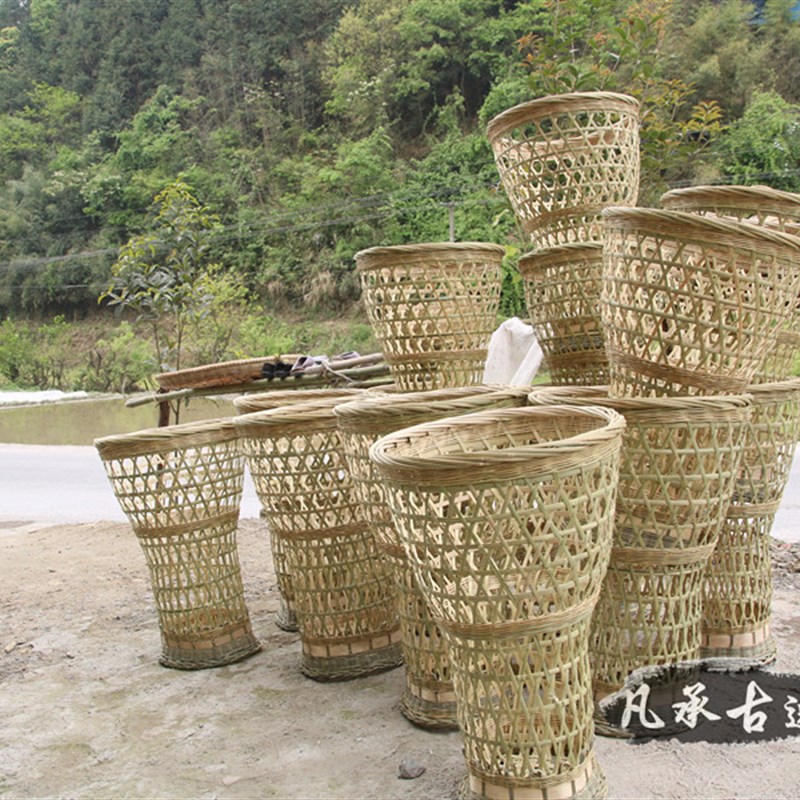 贵州特色民间手工竹编摄影儿童舞蹈道具竹筐背篓艺术竹篮竹制品