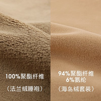 轩靓【三件套】纯棉睡衣男士冬季法兰绒睡袍大码绒浴袍家居服套装