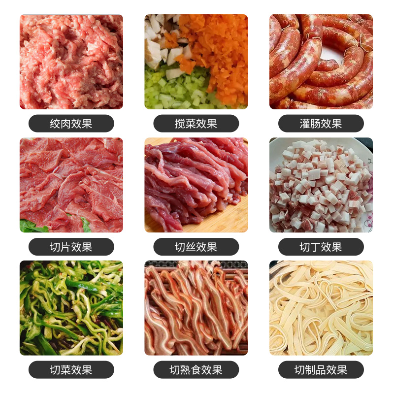 绞肉机商用多功能大功率大型切肉片切丝机绞馅打肉灌香肠机肉铺用