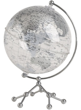 创意透明地球仪摆件轻奢客厅酒柜桌面儿童房女男孩恐龙帆船装饰品