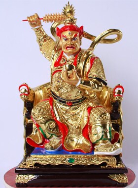 招财镇宅监斋菩萨面然大师大圣紧那罗王大士中式手工供奉摆件