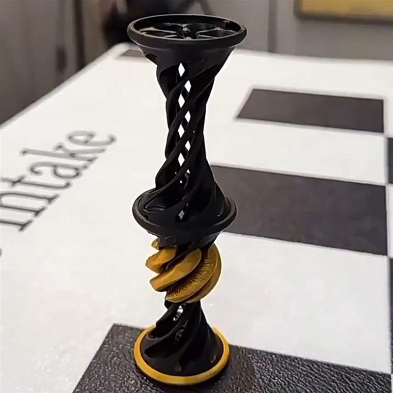 3D打印可弹射螺旋玩具推推乐解压立体丝滑解压玩具办公桌面摆件