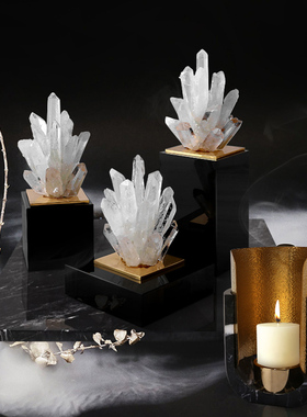 北欧简约水晶摆件客厅书房办公室酒柜装饰品乔迁新居礼品毕业礼物