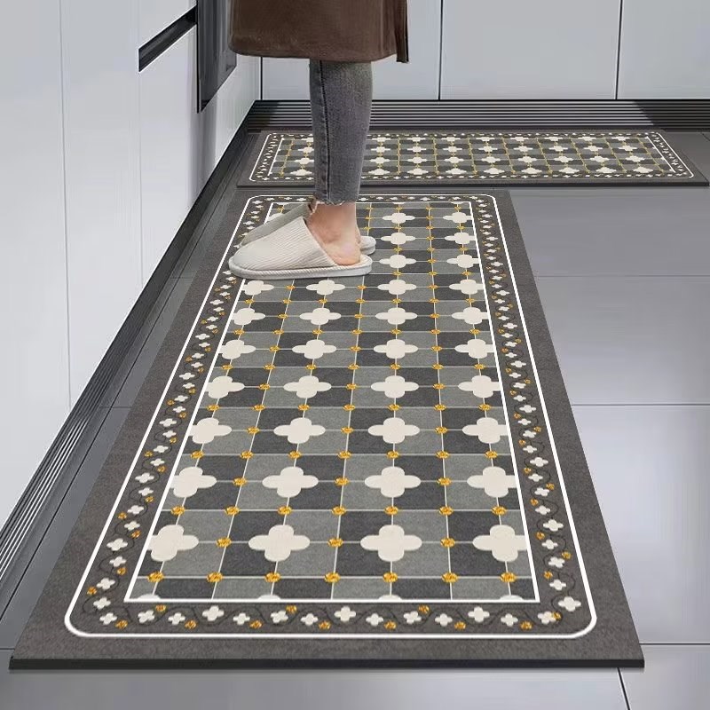 厨房地垫吸水防滑防油污可擦洗地毯免洗脚垫门垫耐脏家用门口防水