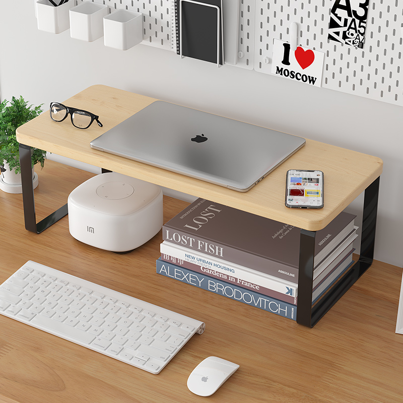 笔记本电脑增高架子办公室显示器屏幕底座抬高支架桌面收纳置物架