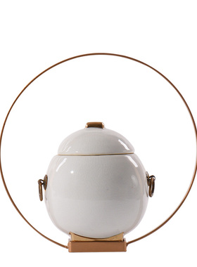 新中式陶瓷储物罐别墅酒店样板房家居客厅玄关酒柜书柜装饰品摆件