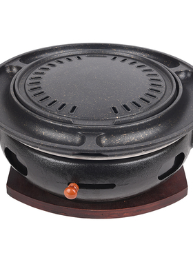 韩式烧烤炉具商用铸铁碳烤肉店木炭烤炉韩国鸡蛋糕烤盘日式烤肉锅