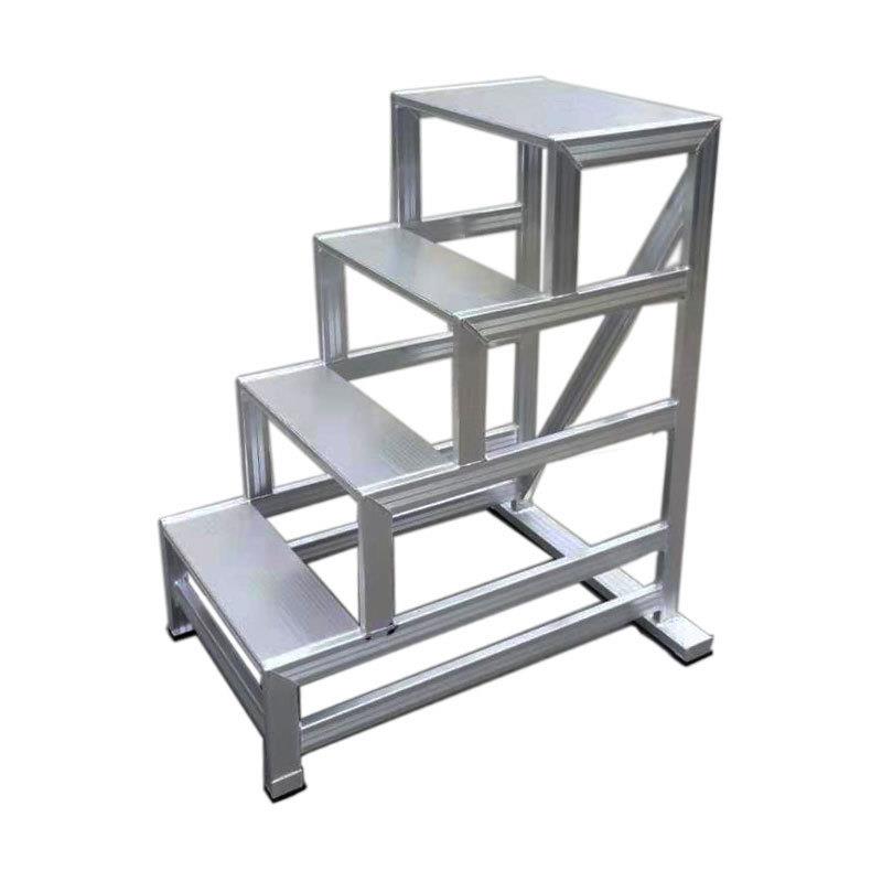 铝合金登高车不锈钢可非标移动平台梯库房取货凳超市货架梯