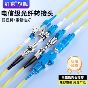 赛纤光纤转换头公母转接器圆头转小方头FC公-LC母连接器光纤接头耦合器法兰SC/FC/ST/LC公母头红光笔光功率计