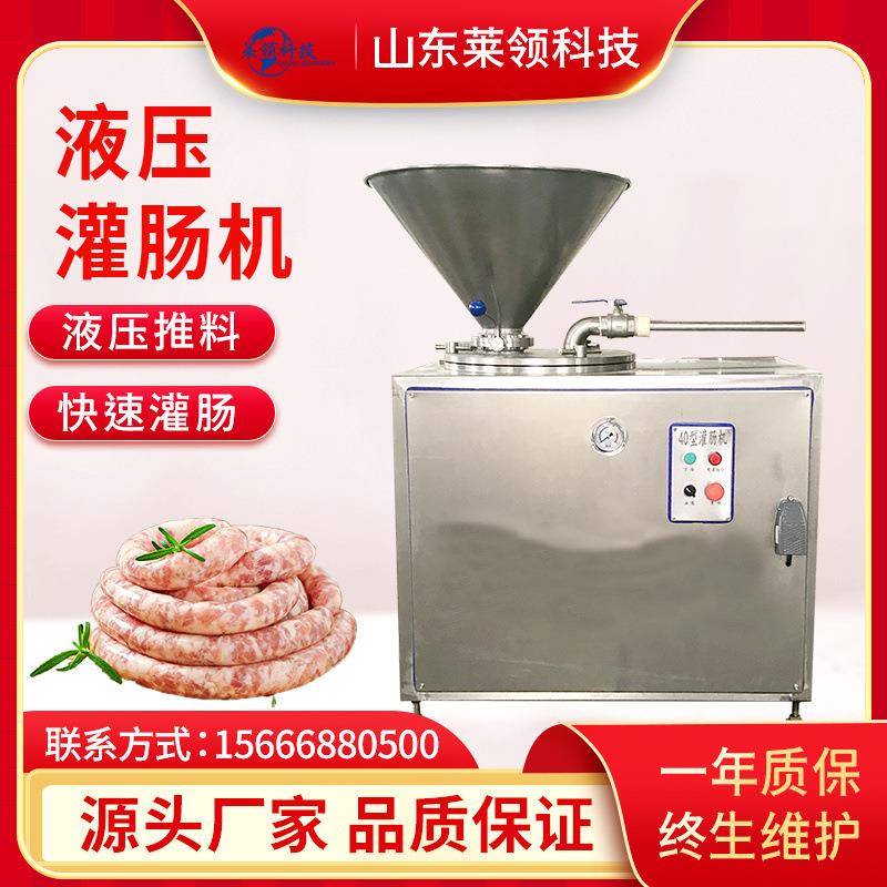 全自动腊肠双管灌肠机商用香辣肠液压灌制机大型香肠灌肠设备
