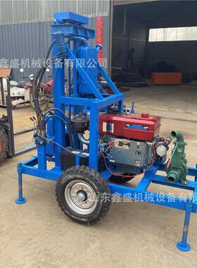 22马力柴油液压打井机小型地质钻井机农田灌溉电动水井钻机厂家