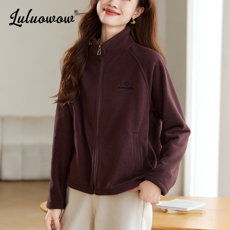 luluowow摇粒绒外套女士2025年