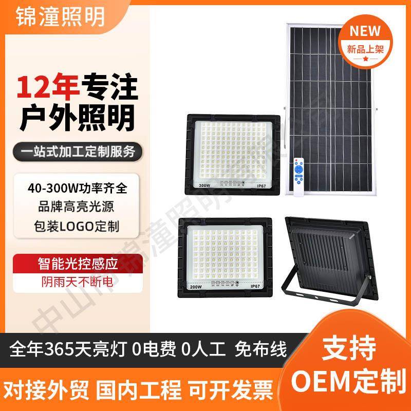 新款外墙投光灯户外防水照明灯投光灯家用太阳能庭院灯投光灯