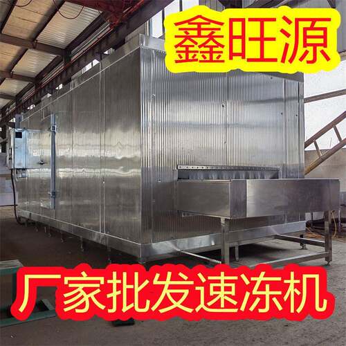 鑫旺源饺子馄钝流态化隧道速冻机海参鲍鱼海产品速冻挂冰流水线