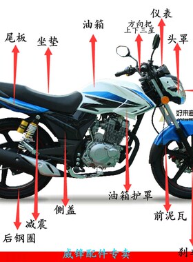 适用纵情 Z0-E-威锋大灯头罩仪表油箱护板侧盖边盖壳