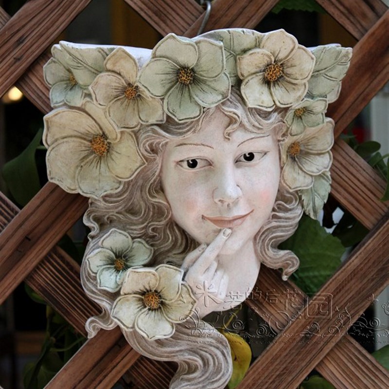 田园庭院壁挂背景墙壁复古唯美浪漫花神花插挂饰
